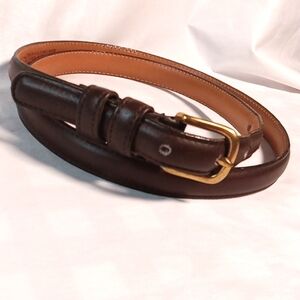 Coach glove tanned cowhide belt with brass buckle Women's 38"